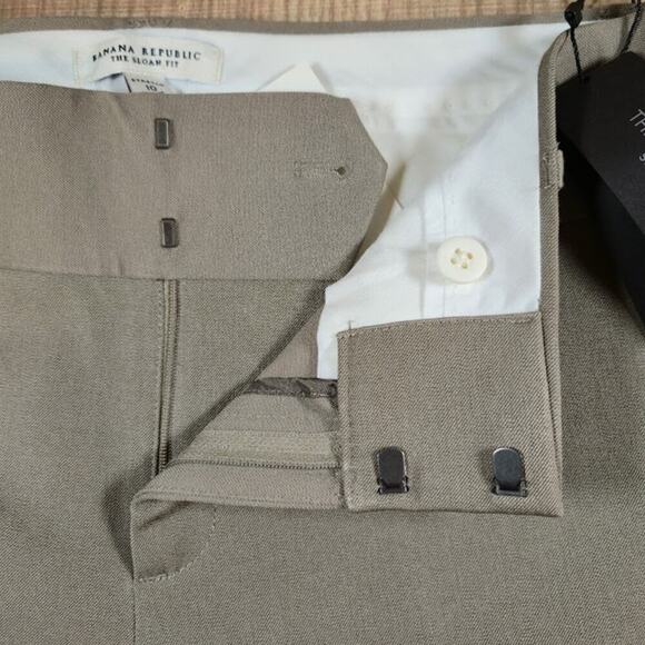 Banana Republic NWT Sloan Pants Women Size 10 Tan Deadstock Stretch Straight Leg - Picture 6 of 15